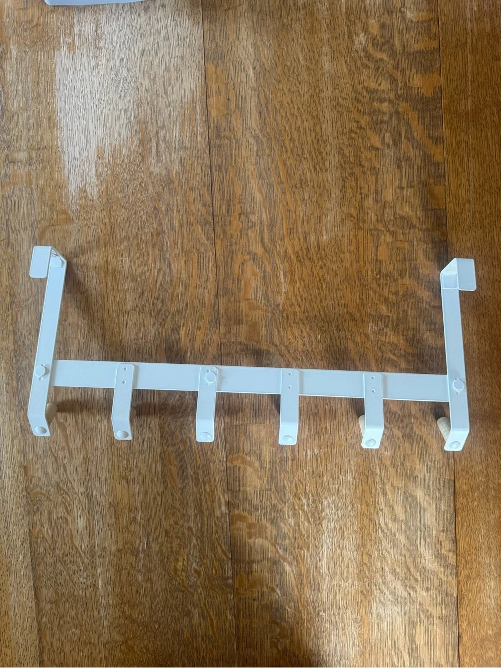 Target White Over-the-Door Hook Rack with Six Wooden Pegs
